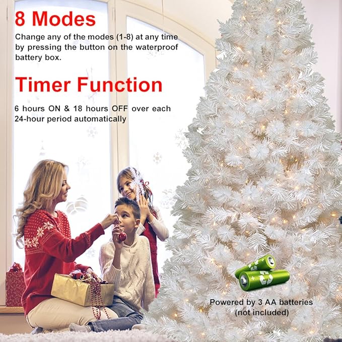 Battery Operated Christmas Lights - 16ft 50 LED String Lights - Image 2