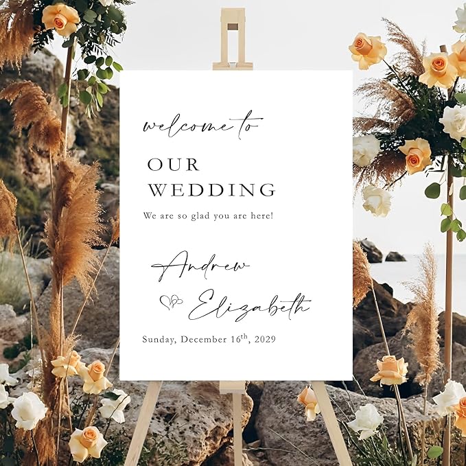 Welcome Sign For Wedding Entrance, Welcome To Our Beginning Wedding Sign - Image 3