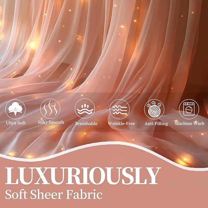 10x10ft Pink Tulle Backdrop Curtain - Image 5