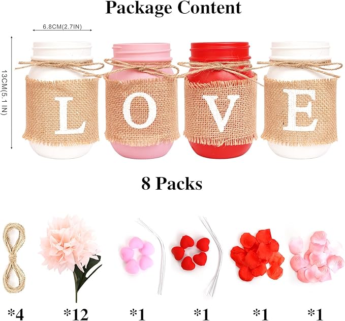 Wedding Mason Jar Centerpiece Table Decorations - Image 2