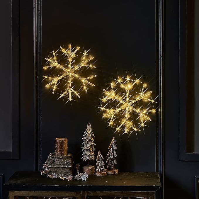 Fudios Snowflake Lights Warm White Battery Operated - Image 6