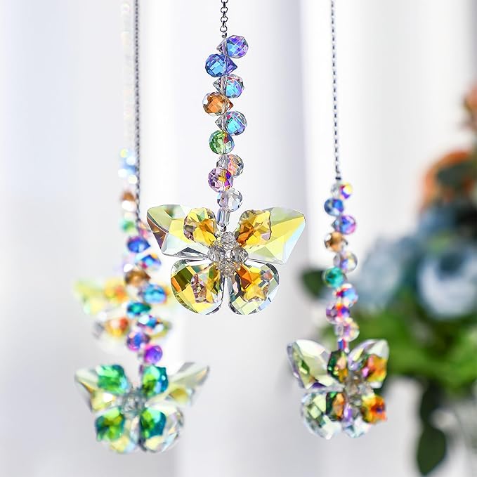 HDCRYSTALGIFTS 4pcs Crystal Butterfly Suncatchers - Image 7