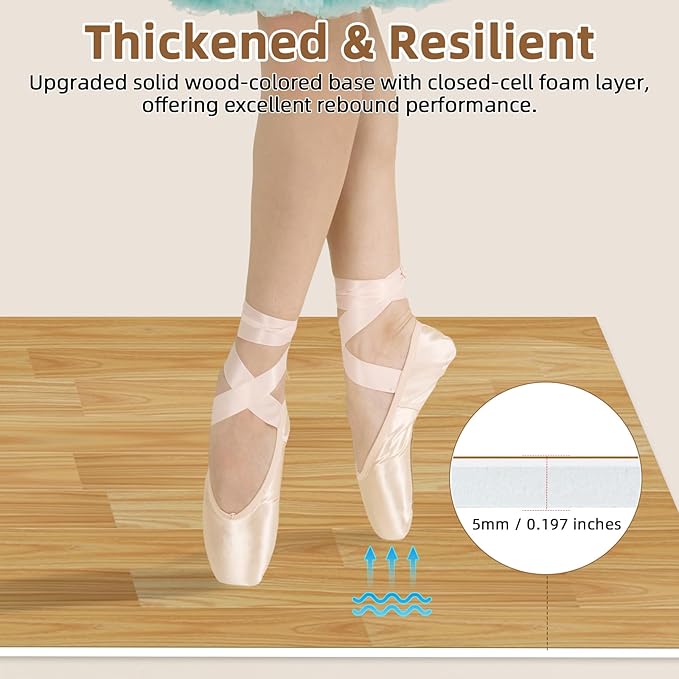 Dance Floor Mat Non-Slip with Shoulder Strap Portable and Dance Resistance Band - Image 4