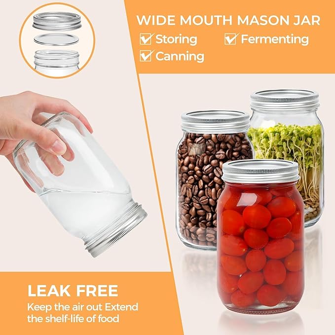 ComSaf Mason Jars 32 oz - Image 3