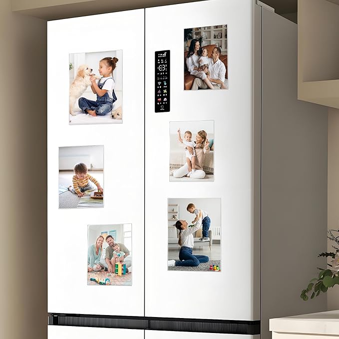 4 Pack Magnetic Picture Frames for Refrigerator, 5x7 Magnetic Photo Holders for - Image 5