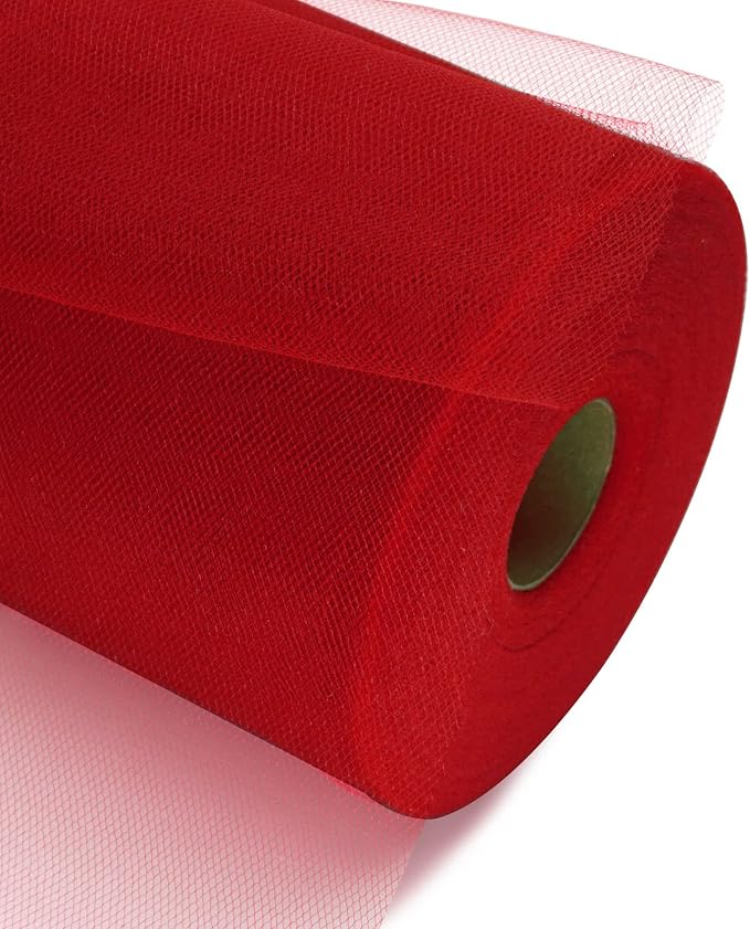 Red Tulle Fabric Rolls 6 Inch by 200 Yards Fabric Spool Tulle Ribbon - Image 8