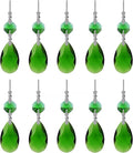 10pcs Crystal Prisms Chandelier Green Ornament Pendants Rainbow Maker 38mm Drop by LONGSHENG-SINCE2001-