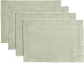 100% Pure Linen Sage Green Placemats 14 x 19 Inch by HomeEkaa
