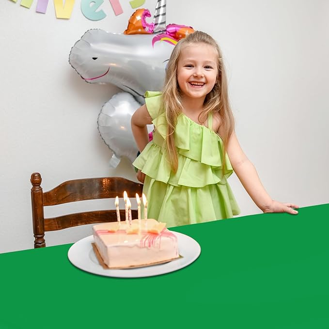 QZYL 12 PCS Disposable Plastic Table Cover, 54 X 108 in Large Table Cloth - Image 8