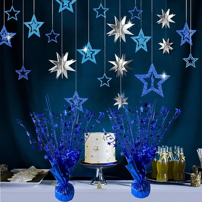 12 Pack Metallic Foil Spray Centerpiece Star Table Decoration Burst Table - Image 3