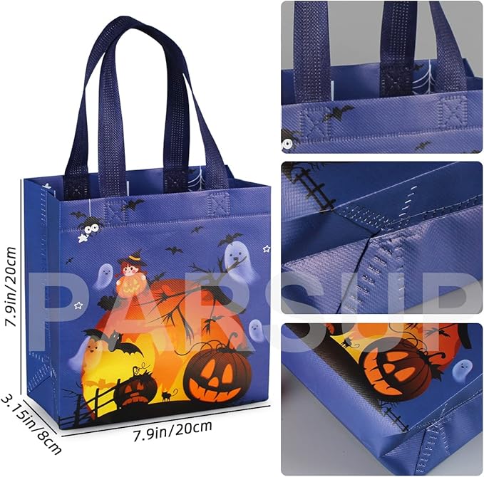 PARSUP Halloween Trick or Treat Bags, Halloween Party Supplies, 7.9 * 7.9 * - Image 2