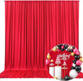 10 x 7 Feet Red Backdrop Curtain by ZEBMOON