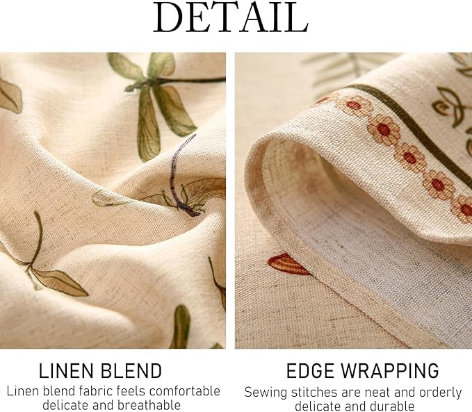 ISAENNE Designer Floral Linen Round Tablecloth, French Off White Elegant Table - Image 4