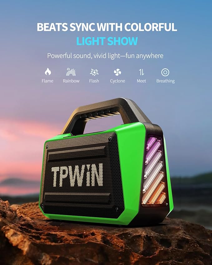 Bluetooth Speaker - 80W Loud Rugged Outdoor Speakers - Image 5