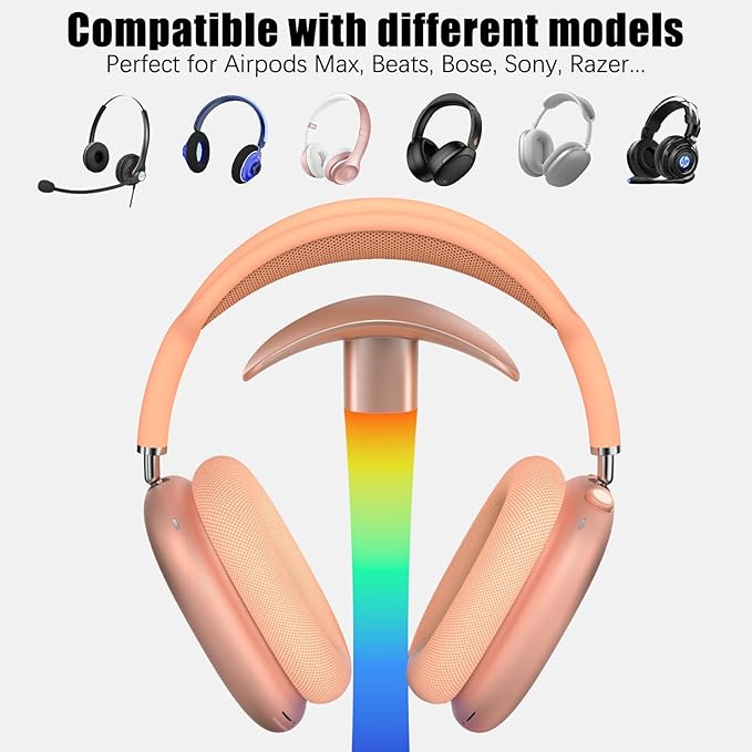 Headphone Stand with Wireless Charger, Gaming HeadsetStand with RGB Light Mode - Image 2