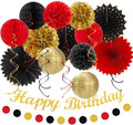 Red-Black Gold Casino-Theme Birthday Party-Decorations by Huglony
