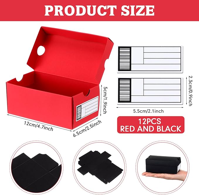 12 Sets Mini Sneaker Boxes for Party Favors Mini Shoe Gifts Boxes 4.7 x 2.5 x 2 - Image 3