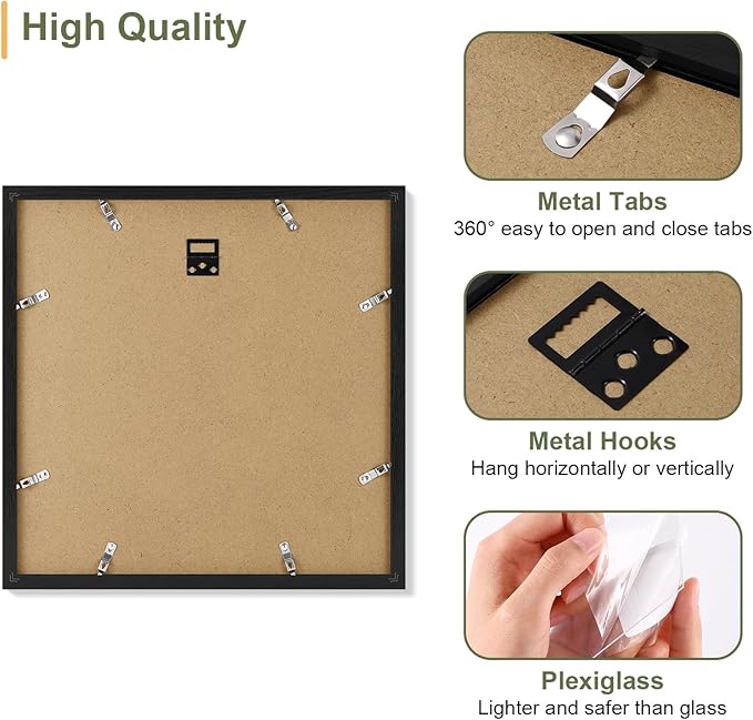 Vittanly 14x14 Collage Picture Frame, Displays 6Pcs 4x6 Pictures - Image 7