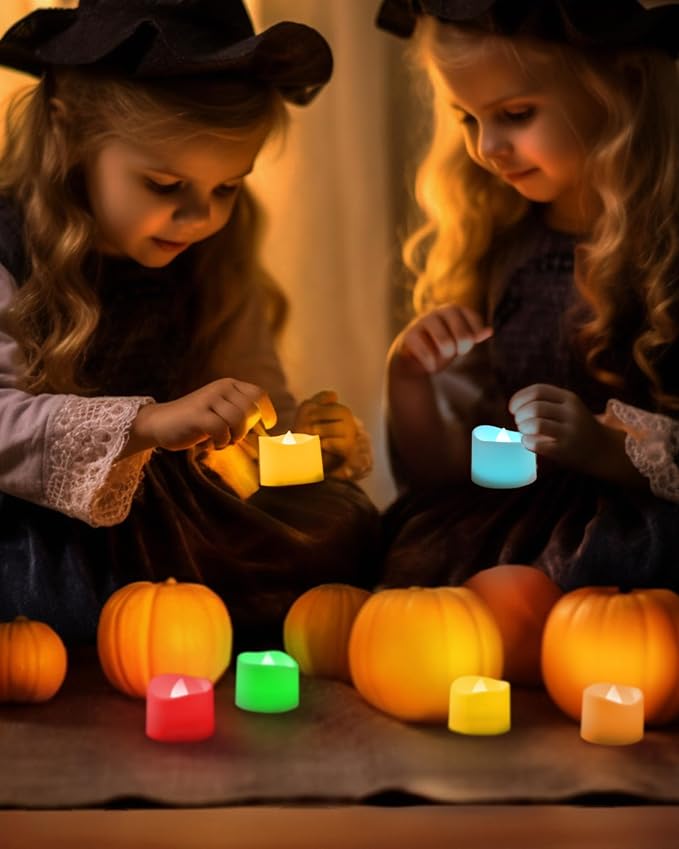 Homemory Multi Color Changing Tea Lights Battery Operated, 7-Color Changing LED - Image 4