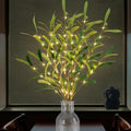Olive Branches for Vases with Battery Operated Lights 33 Inches, 99LED Lighted by CAMANTU
