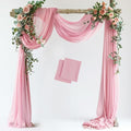 Wedding Arch Draping Fabric 2 Panels 28.7" x 20FT Blush Pink Sheer Chiffon by Xiomot