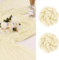 2 Pack Cheesecloth Table Runner 10Ft Christmas Gauze Boho Table Runners by HOME