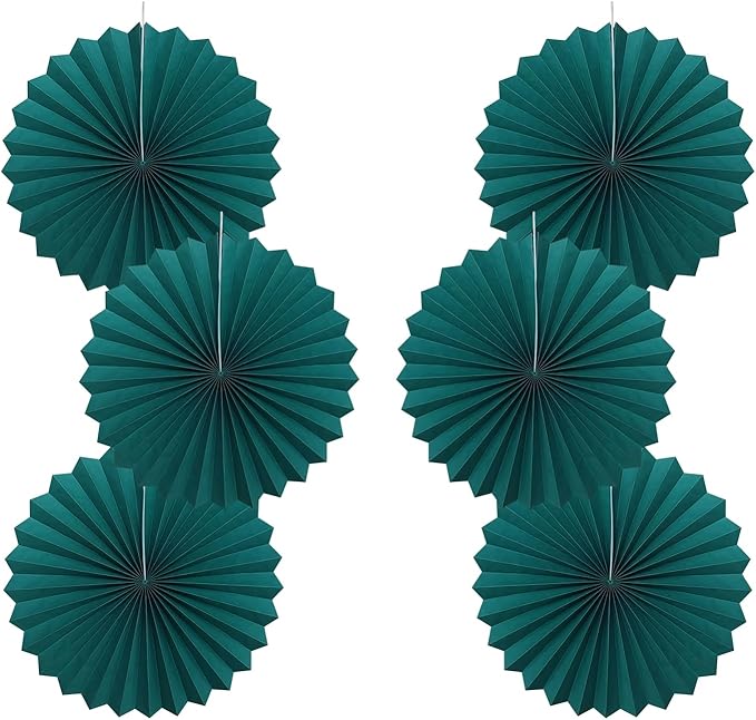 Green Birthday Decorations, DIY Green Paper Fans Hanging Decoration, Party by BARTHEW