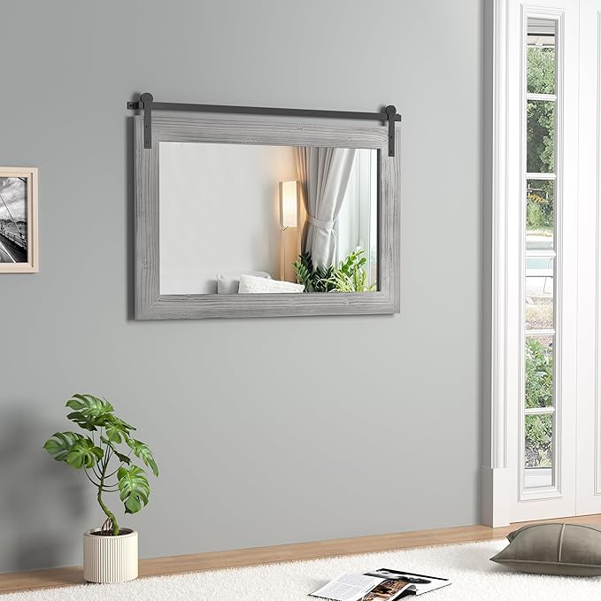 COGOOD Farmhouse Barn Door Mirror - Image 3