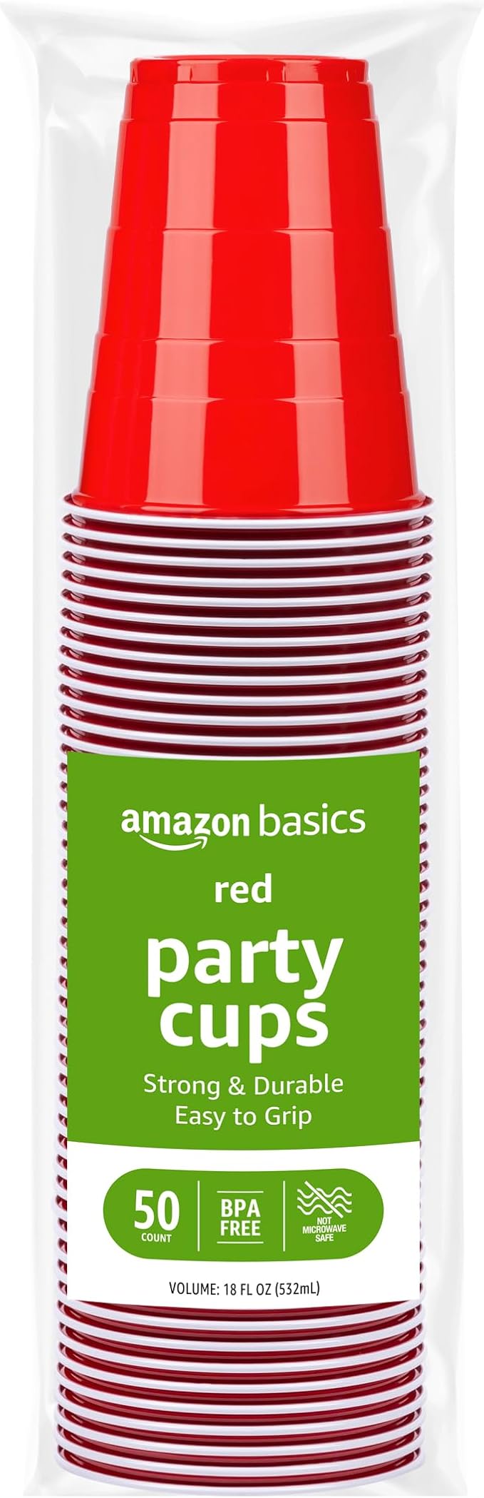 Amazon Basics Disposable Plastic Party Cups by AmazonBasics