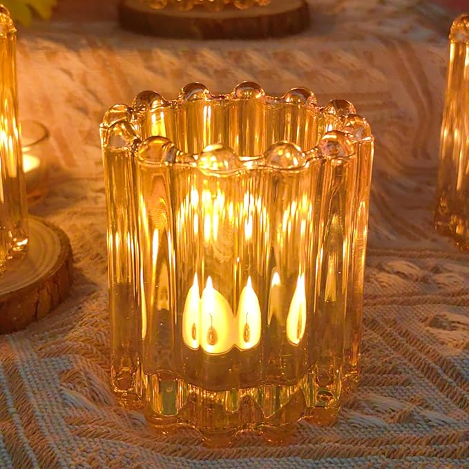 GOLDEAL 24Pcs Gold Glass Votive Candle Holders Tealight Holders Decorative - Image 7