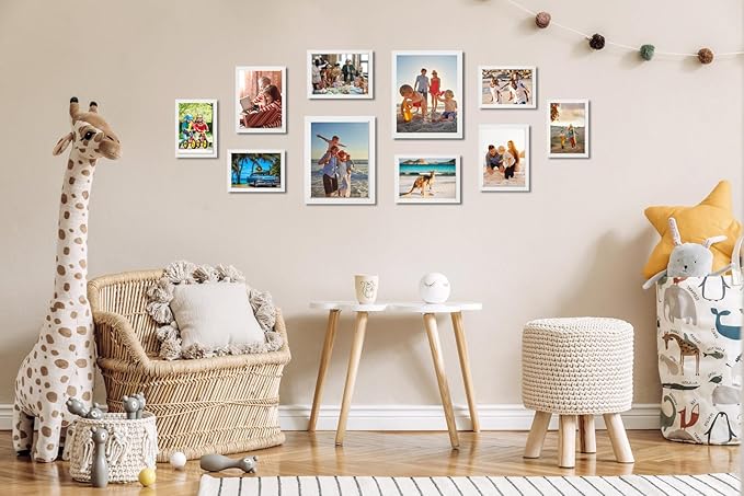 KTKDE A2 Picture Frame White Woodgrain Display 16.5x23.4 inch Poster Frames - Image 5