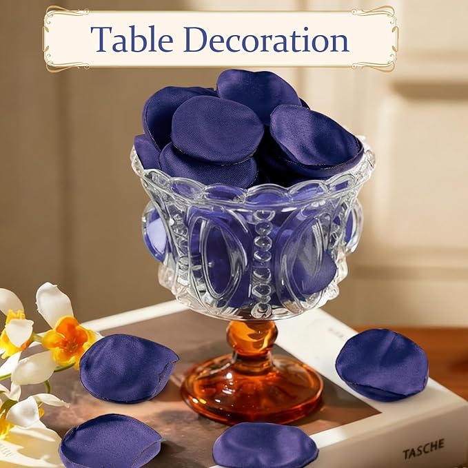 300pcs Navy Blue Silk Rose Petals - Image 4