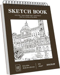 Soucolor 8" x 10" Blank Spiral Notebook| 100 Sheets 68lb/100gsm| Classroom Must by Soucolor