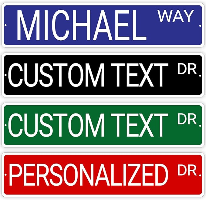 Custom Street Reflective Sign, Personalized Metal Road Sign, Single/Double Sided by SignSigts