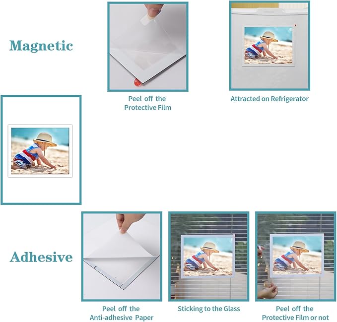 CRUGLA 8x10 White Magnetic Picture Frames - Image 4