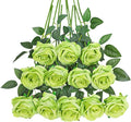 Tifuly Green Roses Artificial Flowers -12Pcs Realistic Single Long Stem Fake by Tifuly