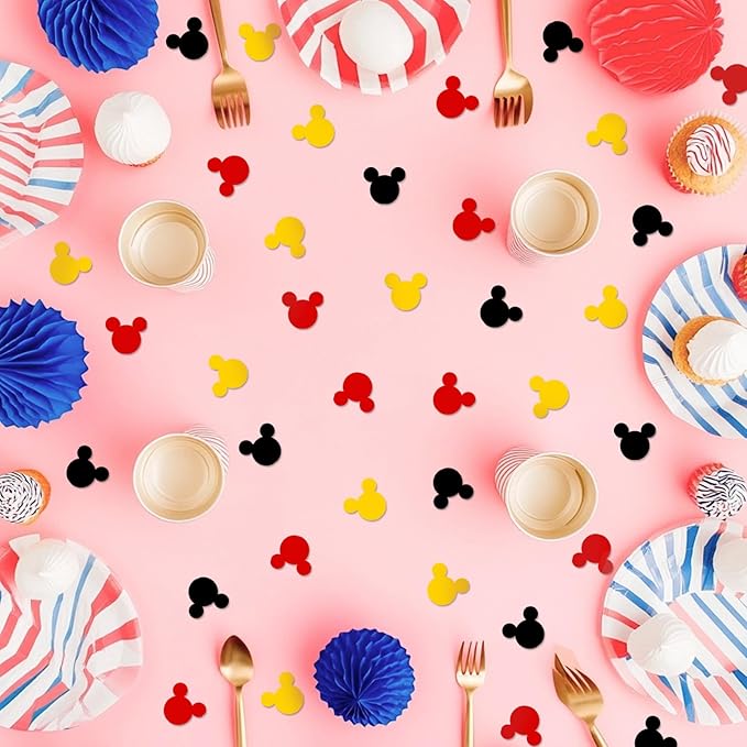Mini Mouse Confetti Party Decorations – Red, Baby Shower, Theme Events – Shiny - Image 4