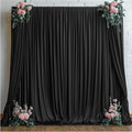 10ftx12ft Wrinkle Free Black Backdrop Curtain, 2 Panels 12FT Height Black by LeegleriTableSkirt