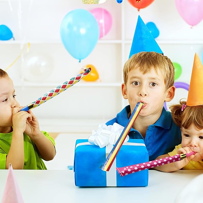 Koogel 100PCS Party Blowers for Kids, Noisemaker Toys Party Whistles Birtthday - Image 5