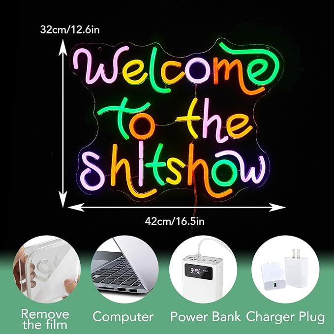 Welcome To The Show Neon Sign USB Powered Individual Fashion Decor Neon Sign - Image 2