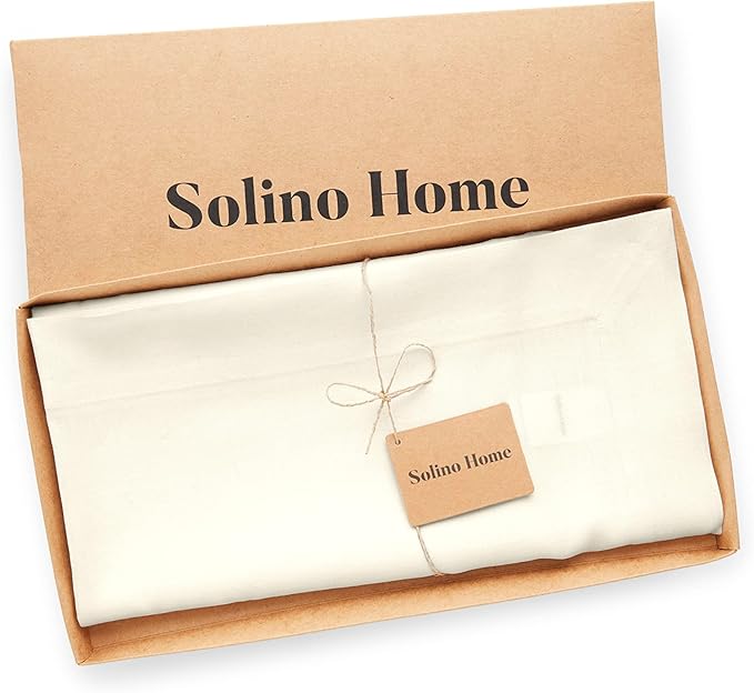 Solino Home Linen Ivory Tablecloth 52 x 52 Inch - Image 6