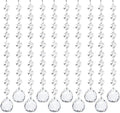 10 PCS Crystal Garland Strands, 33ft Hanging Crystal Strings by Tisspoms