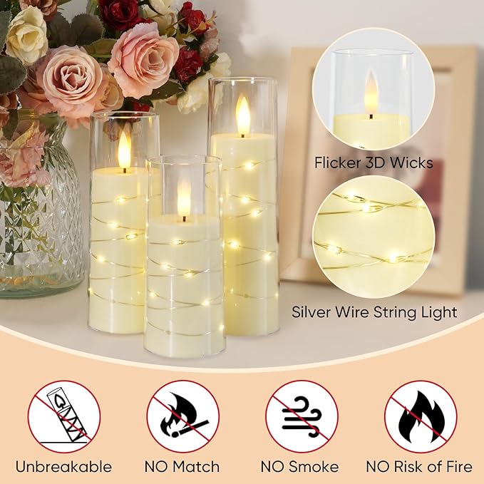 Raycare Flameless Candle with Remote Timer – 9 Flickering Acrylic Battery - Image 5
