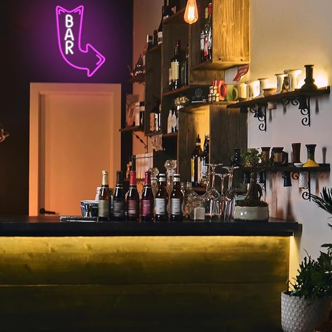 Bar Neon Sign for Wall Decor Arrow Neon Light Pink LED Neon Sign Letter Led - Image 7