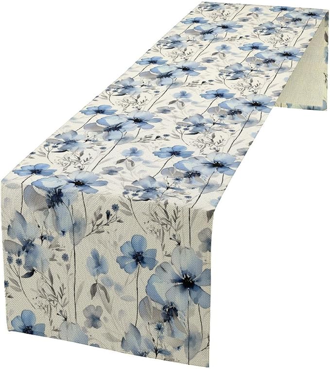 Watercolor Floral Table Runner, 13x120 Inch by Unknown