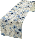 Watercolor Floral Table Runner, 13x90 Inch by Unknown