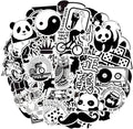 QTL Black and White Stickers for Adults Funny Stickers for Laptop Skateboard by QTL