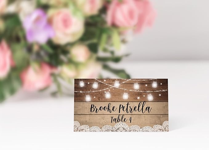 Printed Party Table Place Cards - Image 2