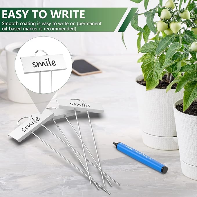 STARTOSTAR 50-Pack Metal Plant Labels, 10.6" Garden Markers Reusable Nursery - Image 4