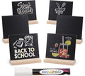 ONUPGO Chalkboard Signs with Wood Base Stands, 10X12cm Vintage Wooden Tabletop by ONUPGO